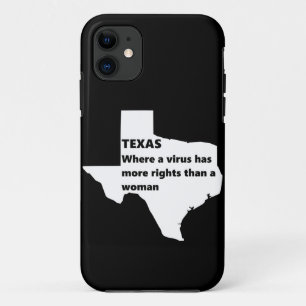 texas womens rights covid white iPhone 11 case