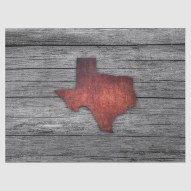 Texas Wooden Boards (Red) Tissue Paper (Front)