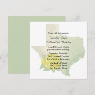 Texas Yellow Rose Wedding Invitation 2