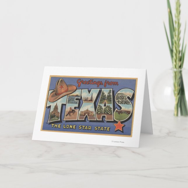 TexasGreetings From The Lone Star State Card (Front)