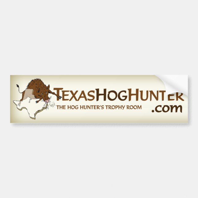 TexasHogHunter.com Bumper Sticker (Front)