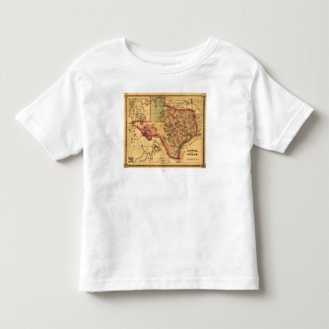 TexasPanoramic Map Toddler T-Shirt (Front)