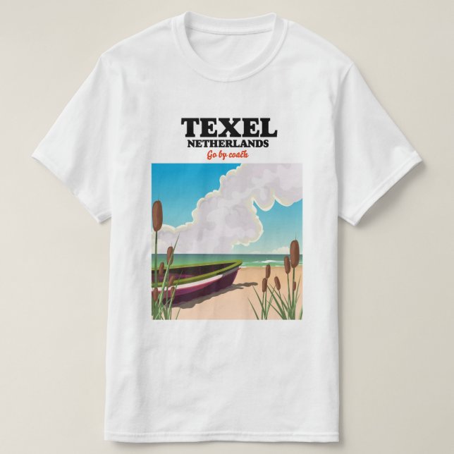 Texel Netherlands travel poster T-Shirt (Design Front)