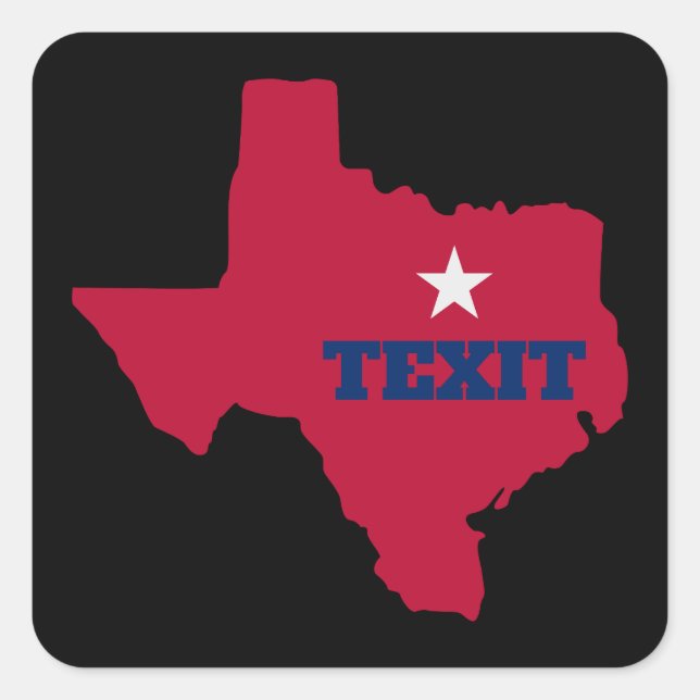 Texit 2024 Texas Square Sticker (Front)