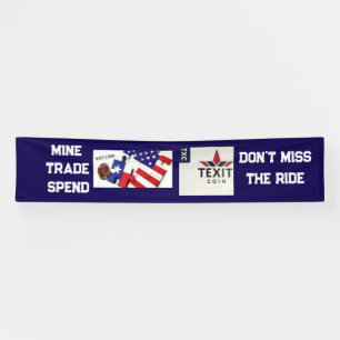 TeXit Coin Logo 2.5' x 12' Banner