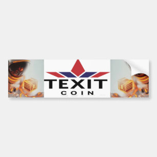 TeXit Coin Mine TXC and Don't Miss the Ride Bumper Sticker