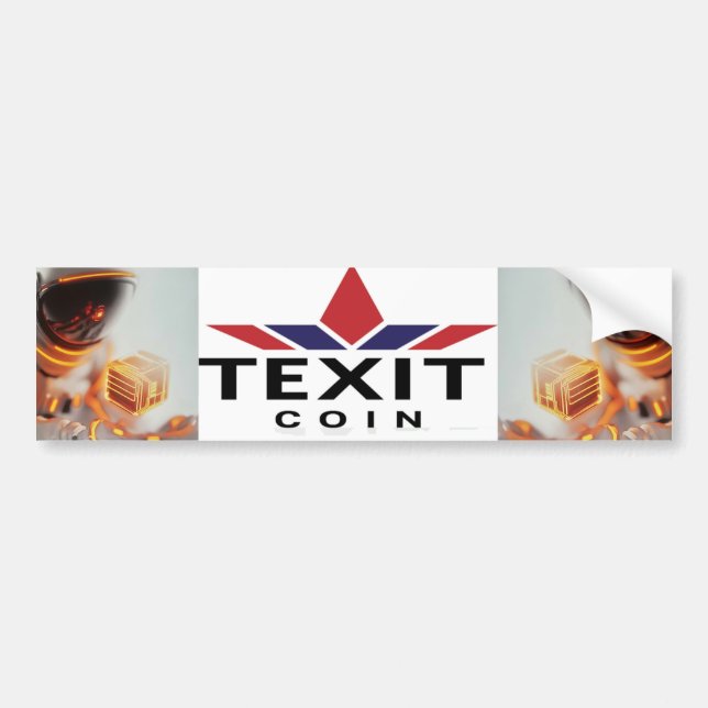 TeXit Coin Mine TXC and Don't Miss the Ride Bumper Sticker (Front)