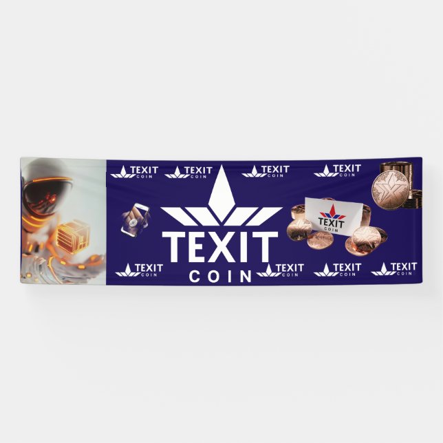 TeXit Coin Official Logo With Astronaut TXC  Banner (Horizontal)