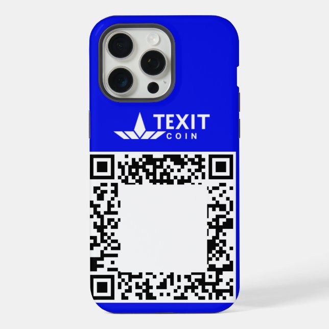 Texit Coin QR Code  iPhone Case (Back)
