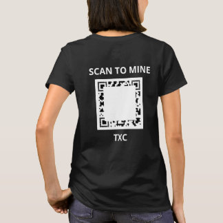 Texit Coin Scan TO MINE QR CODED Official Logo  T-Shirt