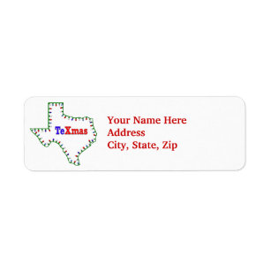 TeXmas Texas Xmas holiday label