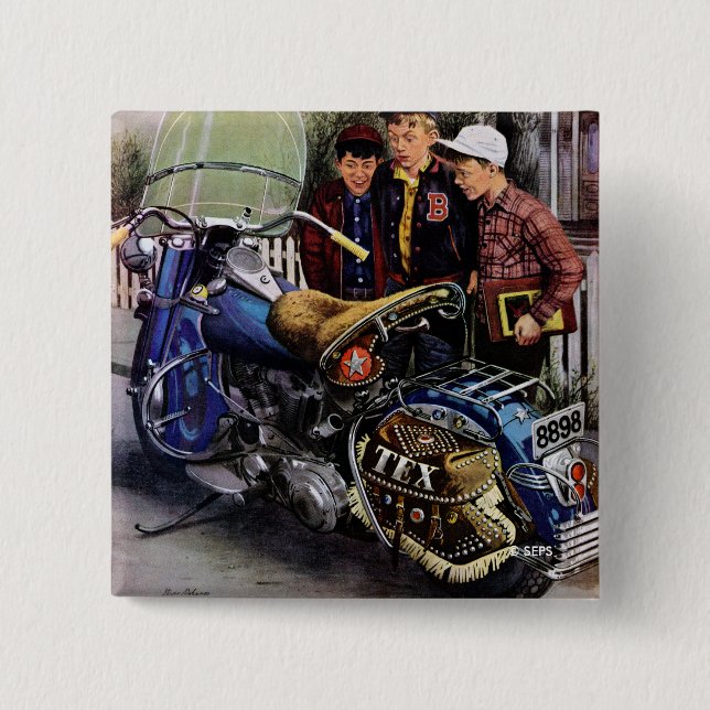 Tex's Motorcycle 15 Cm Square Badge (Front)