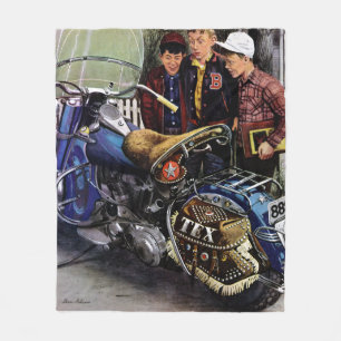 Tex's Motorcycle Fleece Blanket