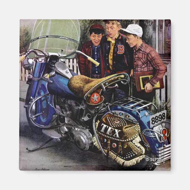 Tex's Motorcycle Magnet (Front)