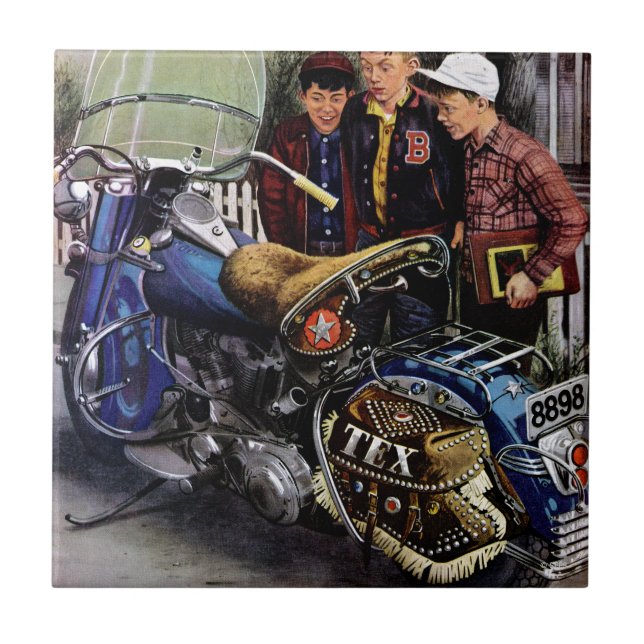 Tex's Motorcycle Tile (Front)