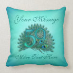 Text 59th Birthday 59th anniversary Pillows<br><div class="desc">Customised text elegant 59th Birthday ,  59th wedding anniversary ,  number 59 Pillows</div>