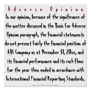 TEXT"Adverse Opinion" Poster