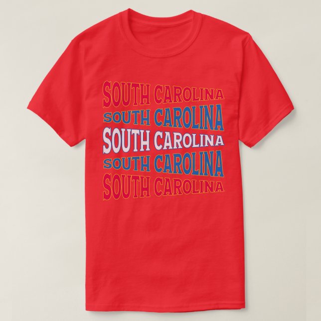 TEXT ART USA SOUTH CAROLINA T-Shirt (Design Front)