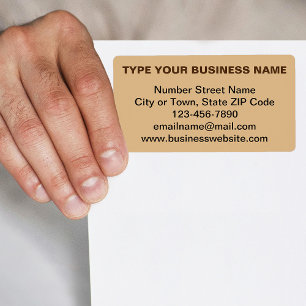 Text Based Business Brand on Light Brown Shipping