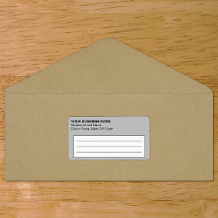 Text Based Grey Business Shipping Label