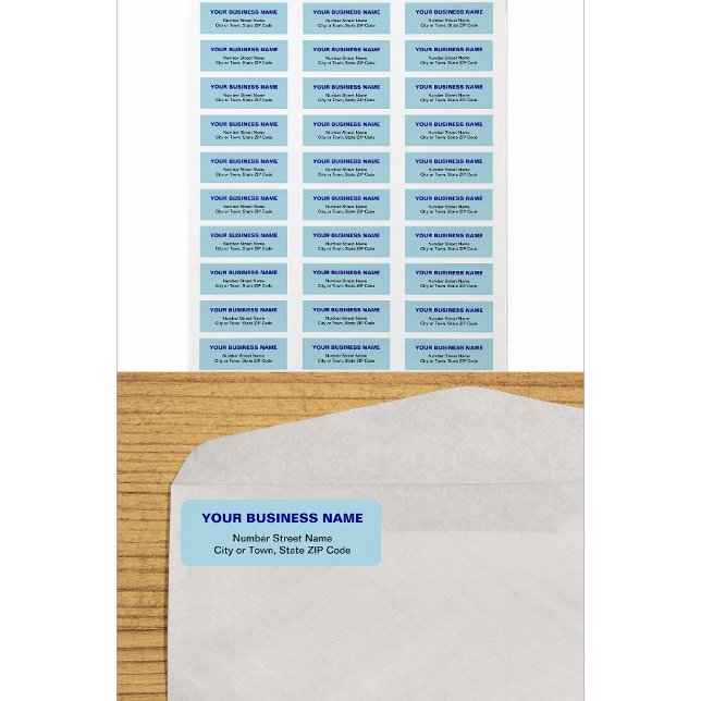 Text-Based Light Blue Business Return Address (Creator Uploaded)