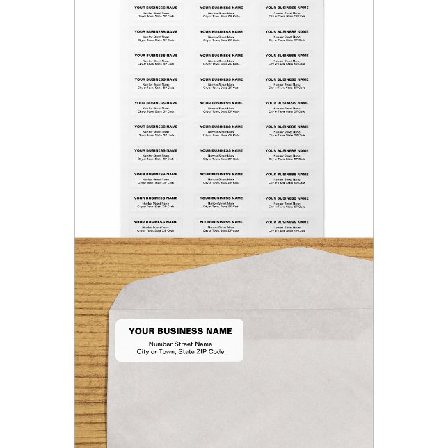 Text-Based White Business Return Address Label (Creator Uploaded)