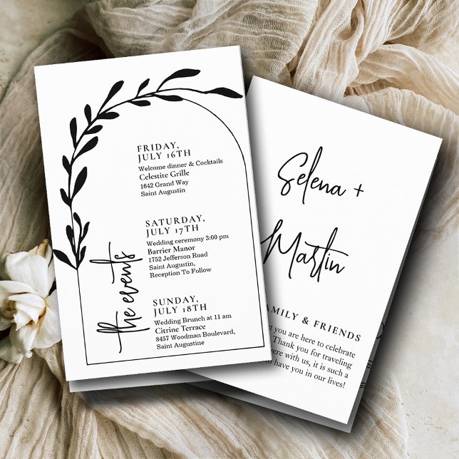 Text Basic Arch Wedding Events Timeline (Creator Uploaded)
