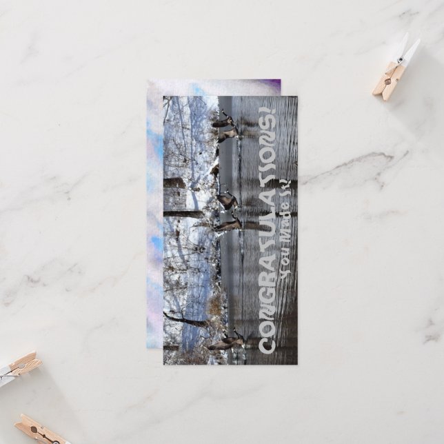 Text "Congratulations You Made It!" (Front/Back In Situ)