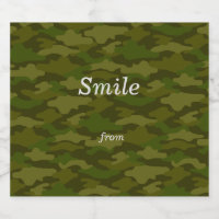 Text Custom Camouflage (Khaki) Food Label