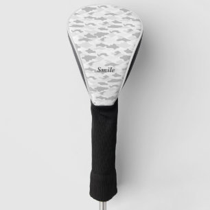 Text Custom Camouflage (White) Golf Head Cover