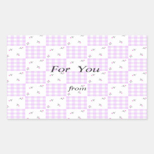 Text Custom Field & Check (Pink) Rectangular Sticker