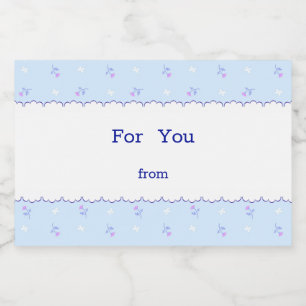 Text Custom Field & Ribbon (Blue) Food Label