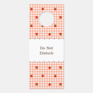Text Custom (Strawberry + Cherry) Door Knob Sign