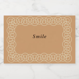 Text Customization Circle Brown Hood Label