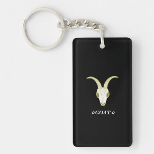 Text Customization GOAT Black Key Holder Key Ring