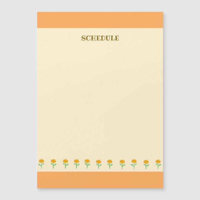 Text Customization Marie Gold Orange Magnet Card (Front)