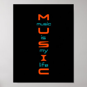 Text design about music poster