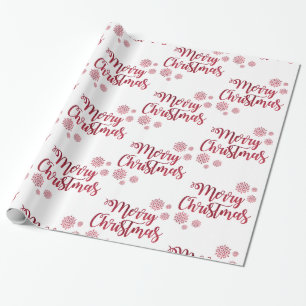 Text Design Merry Christmas Wrapping Paper