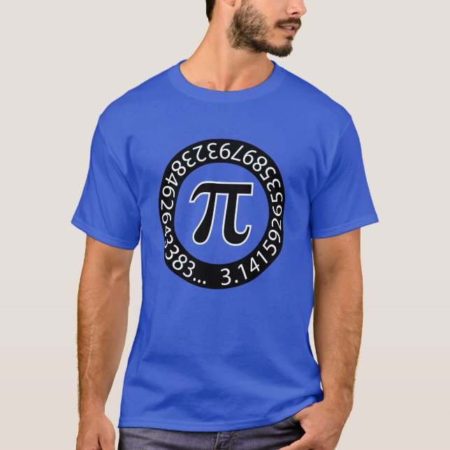 TEXT DESIGN Pi Number  Mathematical symbol T-Shirt (Front)