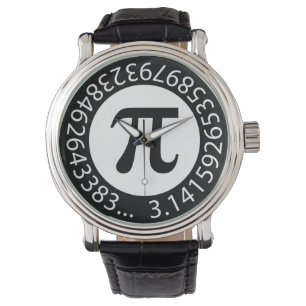 TEXT DESIGN Pi Number  Mathematical symbol Watch