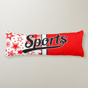 Text Design: SPORTS black + your own text & ideas Body Cushion