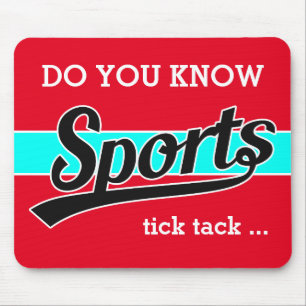 Text Design: SPORTS black + your own text & ideas Mouse Mat