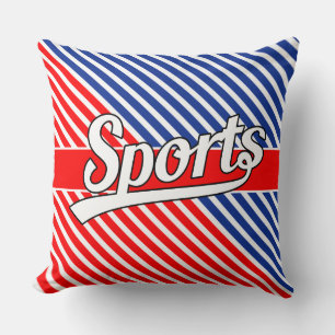 Text Design: SPORTS white + your own text & ideas Cushion