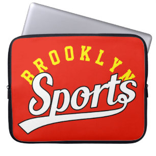 Text Design: SPORTS white + your own text & ideas Laptop Sleeve