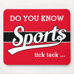 Text Design: SPORTS white + your own text & ideas Mouse Mat