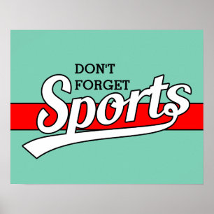 Text Design: SPORTS white + your own text & ideas Poster