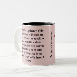 TEXT"Disclaimer of Opinion" Two-Tone Coffee Mug