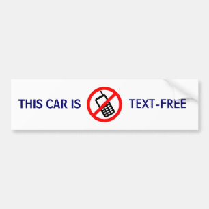 TEXT-FREE - bumper sticker