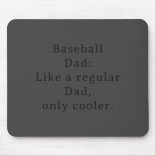 Text Funny Dad Baseball  Mouse Mat