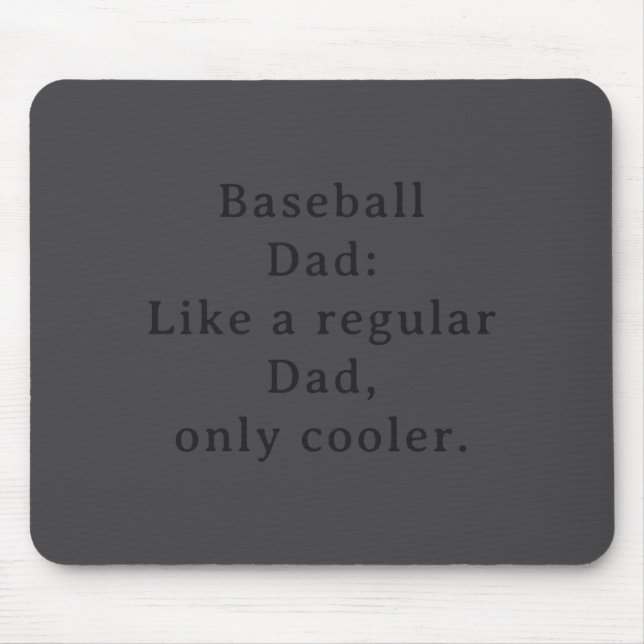 Text Funny Dad Baseball  Mouse Mat (Front)